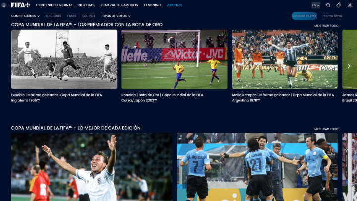 Imagen - FIFA Plus: qué es, catálogo y cómo ver en apps o TV
