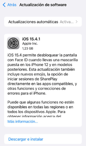 Bilde - iOS 15.4.1 og iPadOS 15.4.1 løsningsproblem