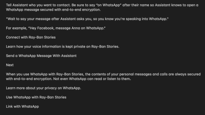 Imagen - WhatsApp permitirá enviar mensajes desde gafas Ray-Ban Stories