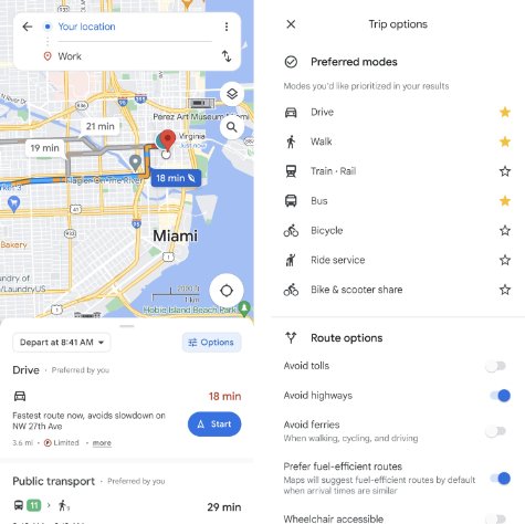 Kuva - Google Maps sallii elegir un transporte suosikki