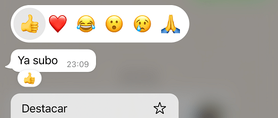 Imagen - Cómo reaccionar a los mensajes de WhatsApp en iPhone