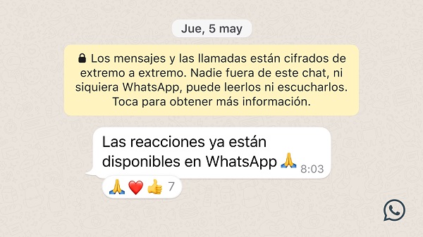 Imagen - Las reacciones de WhatsApp llegan a todo el mundo