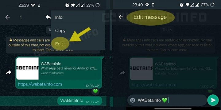 Imagen - WhatsApp permitirá editar mensajes enviados