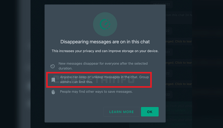 Imagen - WhatsApp permitirá guardar mensajes temporales