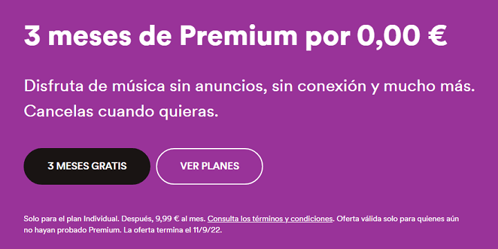 Imagen - Cómo conseguir 3 meses gratis de Spotify Premium