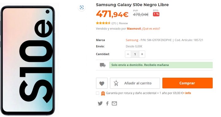 Imagen - Dónde comprar barato el Samsung Galaxy S10e