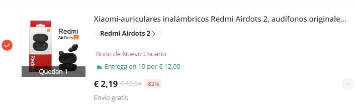 Imagen - Chollo: auriculares Redmi Airdots 2 por menos de 3 euros