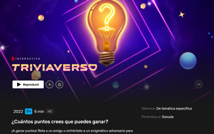 Imagen - Triviaverse es el nuevo juego de trivial de Netflix