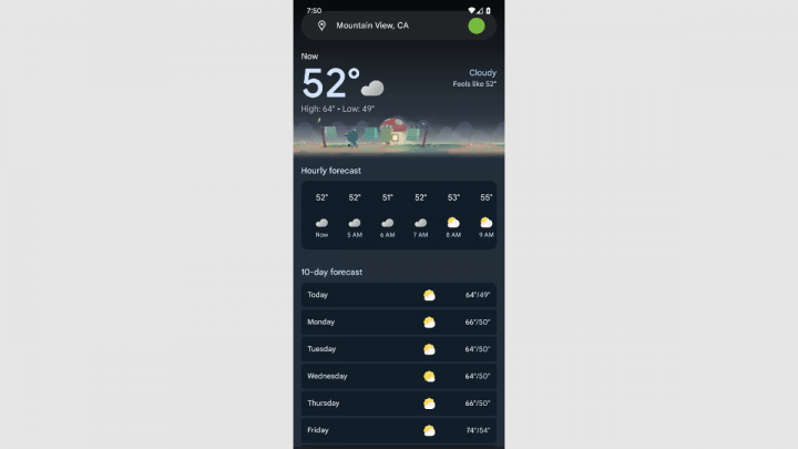 Imagen - La app del Tiempo de Google se actualiza con nuevo diseño