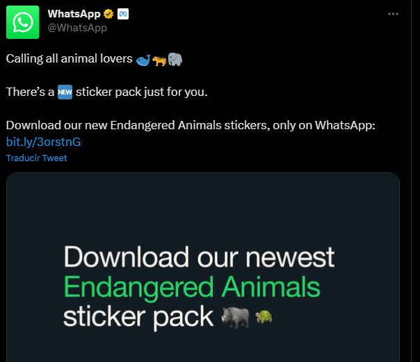 Imagen - Si te gustan los animales, descarga ya este nuevo pack de stickers para WhatsApp