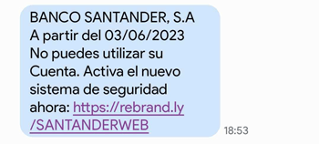 Imagen - Banco Santander: &quot;Nuevo sistema de seguridad&quot;, ¿es real?
