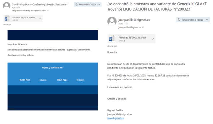 Imagen - Cuidado con abrir este correo: suplanta entidades españolas y contiene malware