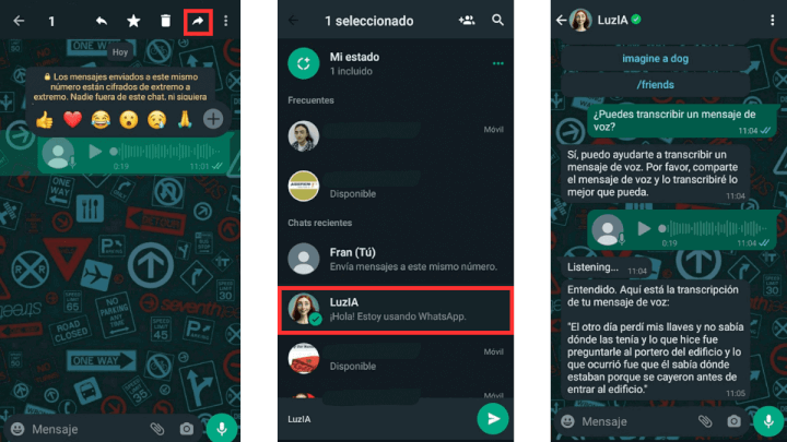 Imagen - Cómo transcribir mensajes de audio de WhatsApp usando LuzIA