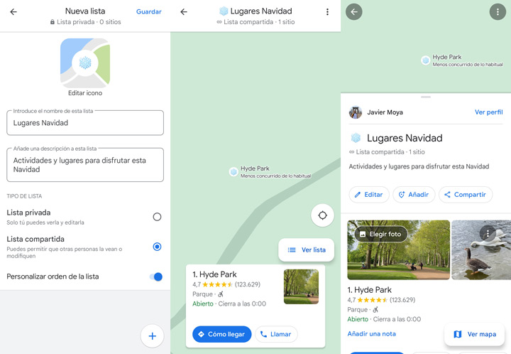 Imagen - Google Maps añade listas colaborativas para viajes