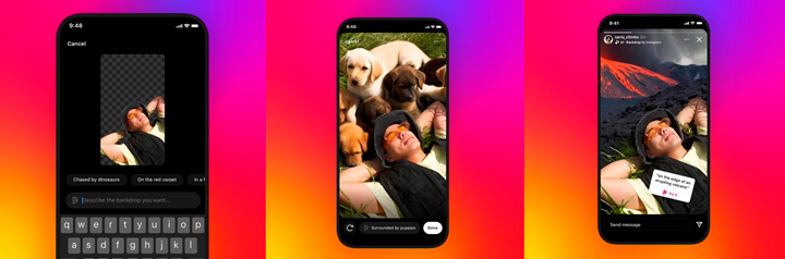 Imagen - Instagram permitirá cambiar el fondo de las Stories mediante IA generativa