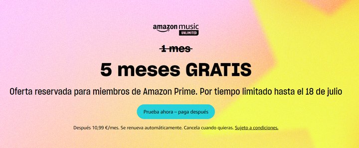 Imagen - Olvídate de Spotify Premium: consigue 5 meses gratis de música con Amazon Music