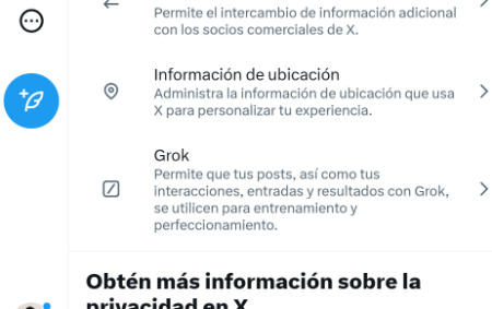 Imagen - Cómo desactivar que X/Twitter use tus datos para entrenar la IA de Gork