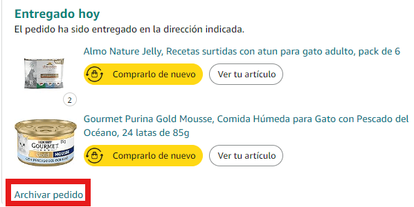 Imagen - Cómo ocultar pedidos de Amazon