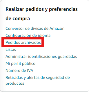 Imagen - Cómo ocultar pedidos de Amazon