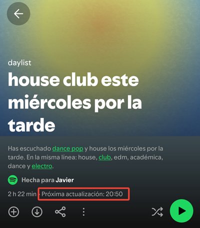 Imagen - Daylist de Spotify: así funciona la nueva playlist que se actualiza constantemente