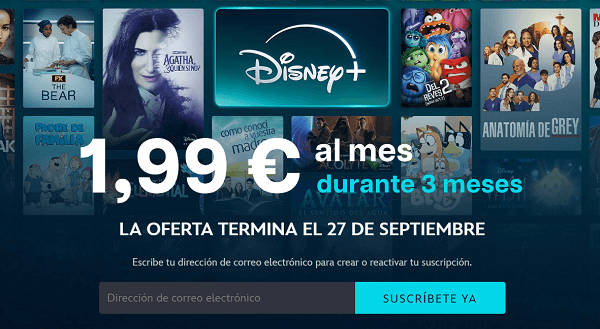 Imagen - ¿No tienes Disney+? Corre que ahora solo está a 2 euros durante 3 meses