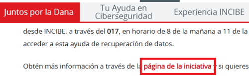 Imagen - INCIBE ofrece un servicio gratuito para recuperar los datos perdidos en la DANA