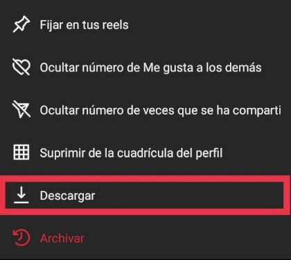 Imagen - Cómo descargar un Reel propio desde Instagram