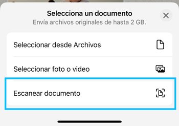 Imagen - Cómo escanear documentos o tickets desde WhatsApp