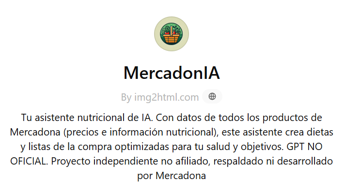 Imagen - MercadonIA, el ChatGPT especializado en Mercadona: precios, información nutricional y más