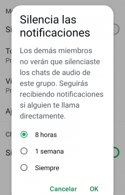 Imagen - Cómo silenciar los chats de audio en WhatsApp