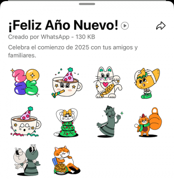 Imagen - WhatsApp añade stickers, filtros y más solo por Año Nuevo