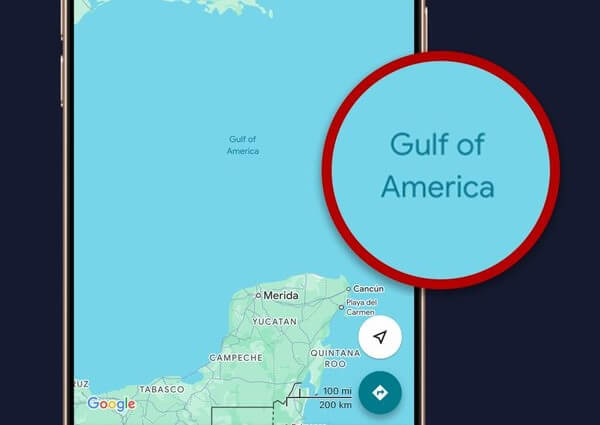 Imagen - Google Maps actualiza el nombre del Golfo de México por el de Golfo de América