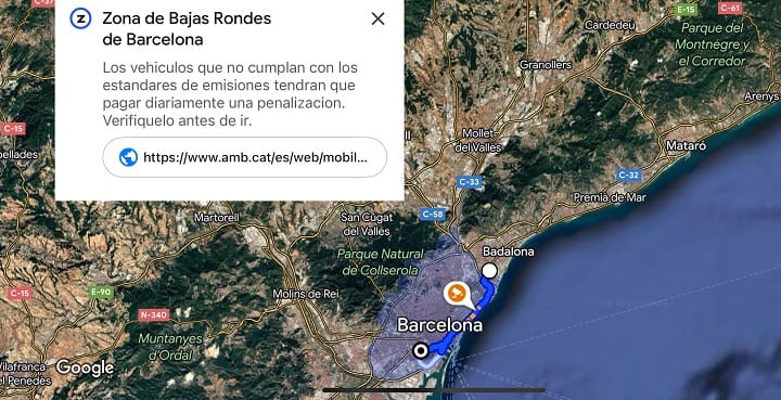 Imagen - Google Maps ya te evita multas: ahora avisa si tu ruta cruza ZBE