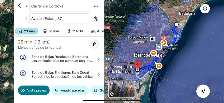 Imagen - Google Maps ya te evita multas: ahora avisa si tu ruta cruza ZBE