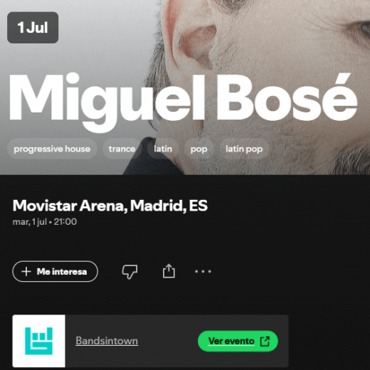 Imagen - Spotify añade una nueva playlist personalizada: &quot;Conciertos cerca de ti&quot;