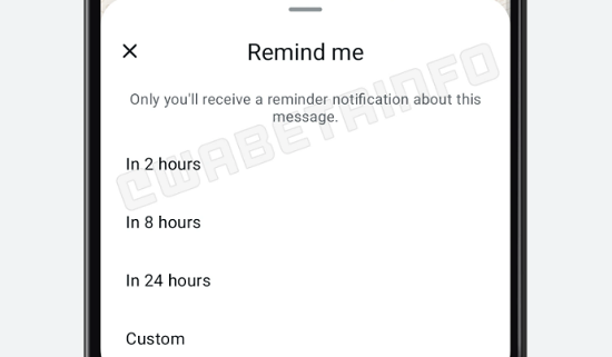 Imagen - WhatsApp añade la posibilidad de recibir recordatorios de ciertos mensajes