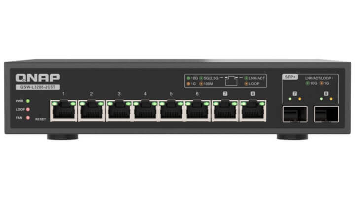 Imagen - QNAP QSW 3000: así es el switch 10 GbE gestionable lite con 8 puertos
