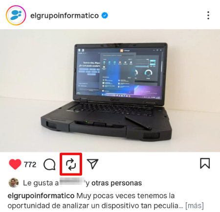 Imagen - Instagram ya permite los repost: comparte contenido de otras cuentas en tu feed