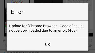 Imagen - Google Play Store muestra un error 403 para algunos usuarios