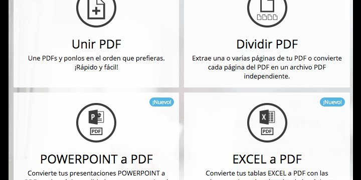 Divide, une, convierte y comprime archivos PDF online