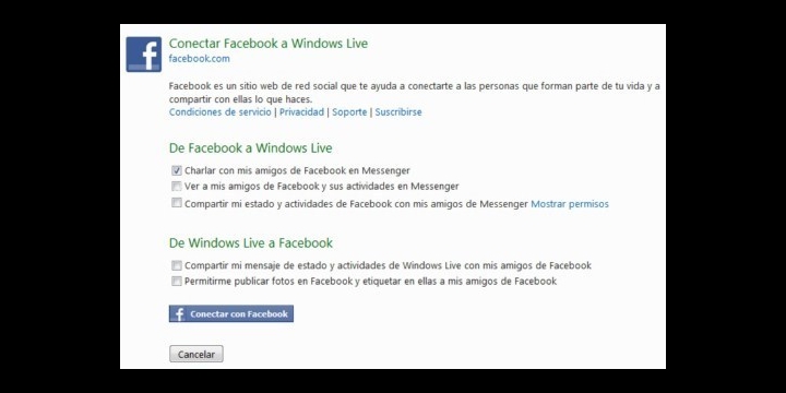 Conectar al chat de Facebook desde Windows Live Messenger 2011