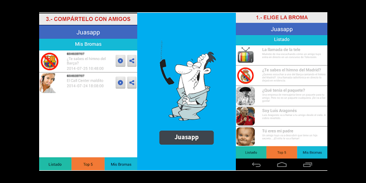 Juasapp, la app para gastar bromas telefónicas