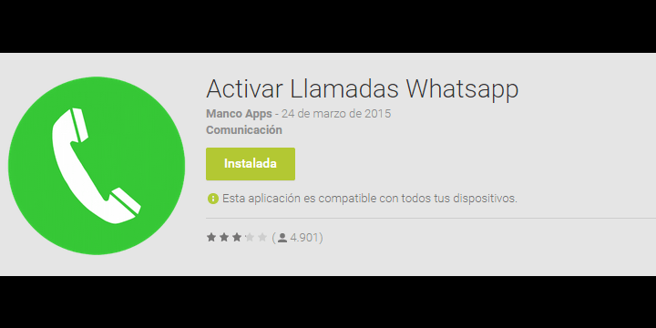 "Activar Llamadas Whatsapp", una falsa app para activar las llamadas