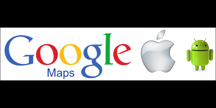 Un dibujo en Google Maps muestra cómo Android se ríe de Apple