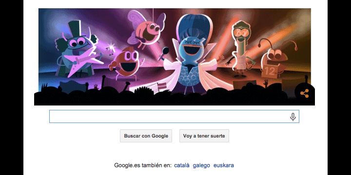 Google nos recuerda el 60 aniversario de Eurovisión con un Doodle