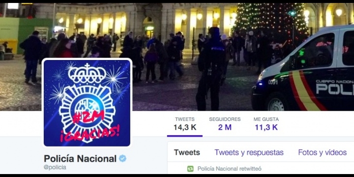 La Policía Nacional sortea 5 premios para celebrar los #2M de seguidores en Twitter