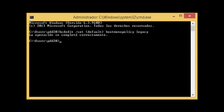 Activar F8 durante el arranque de Windows