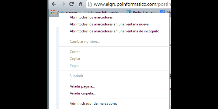 Quitar botón Aplicaciones en Chrome