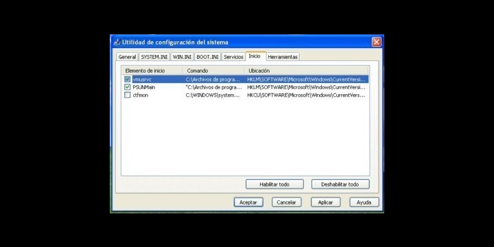 Consultar y configurar programás que se inician con Windows