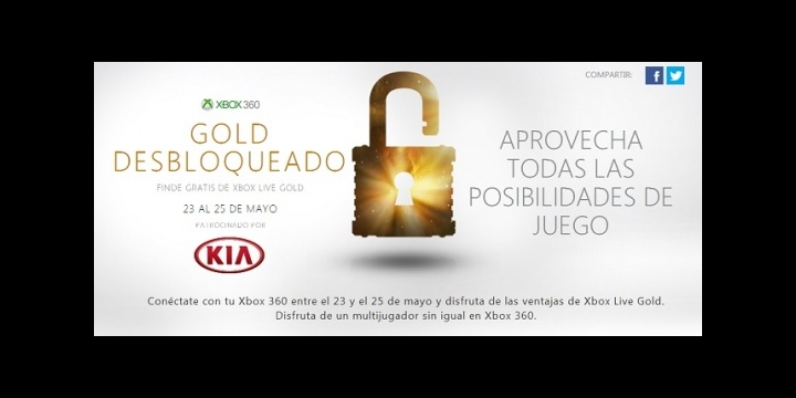 Xbox Live Gold gratis para Xbox 360 durante este fin de semana